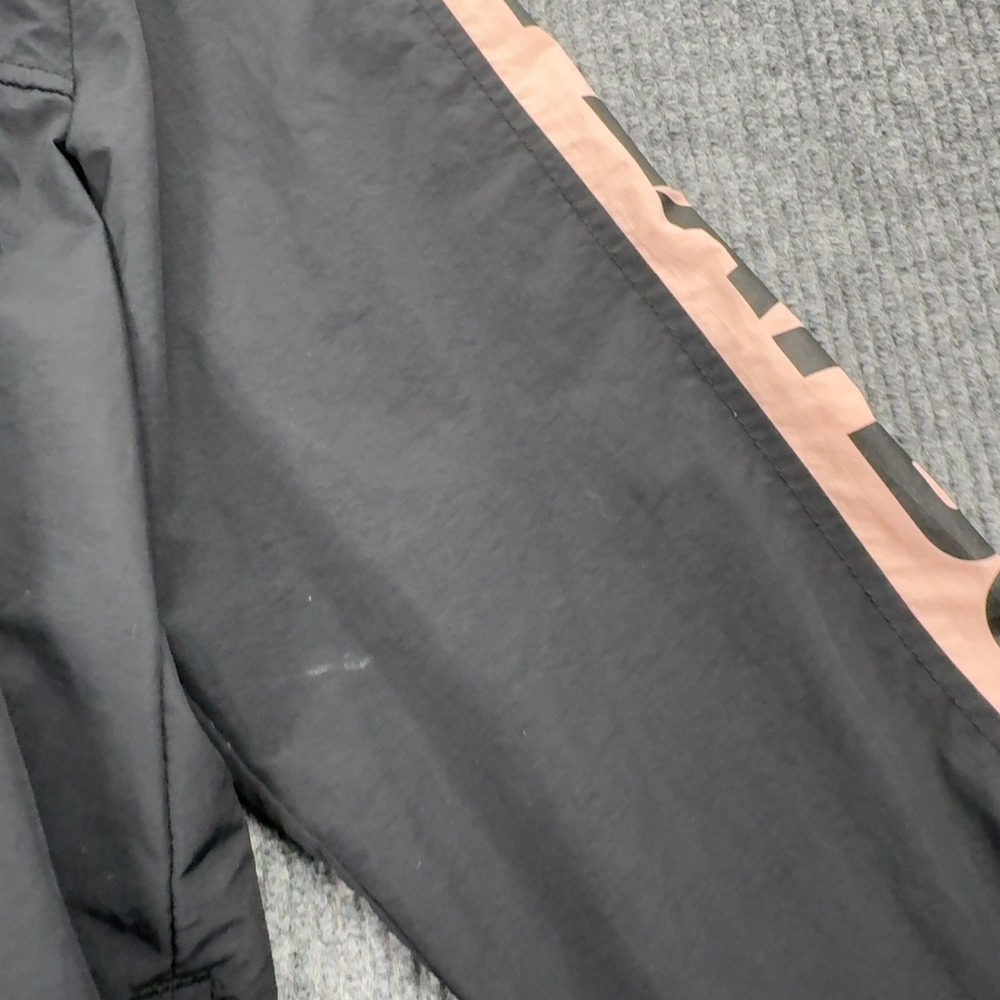 Playboy x PacSun Windbreaker Jacket Mens L Black Nylon Side Stripe Streetwear - Picture 4 of 10